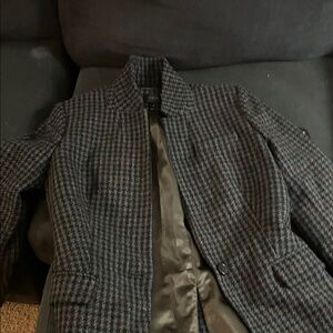 J. Crew Houndstooth Jacket with Satin Lining